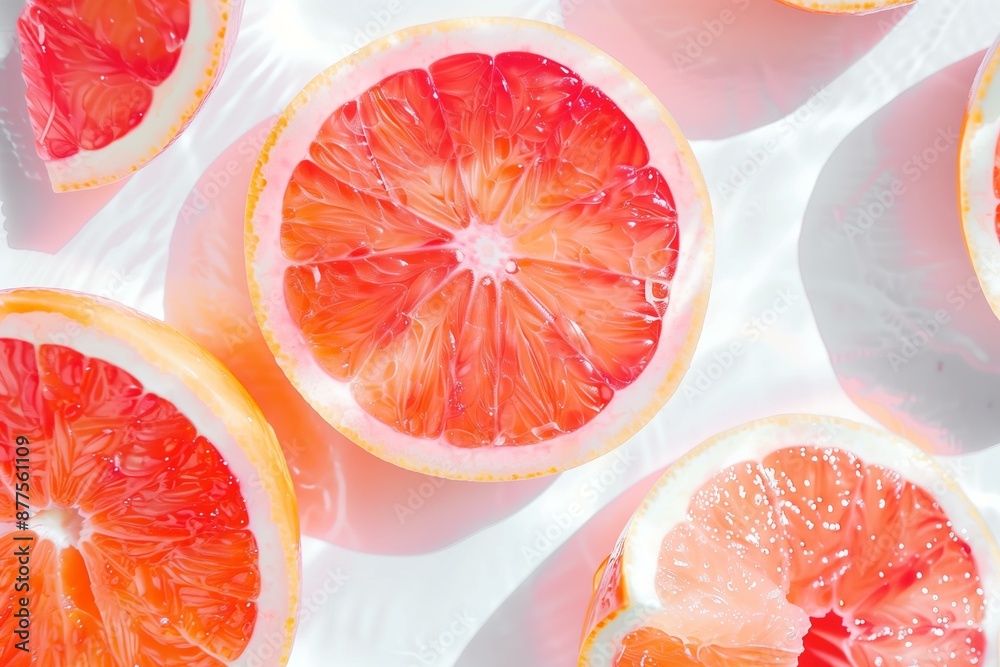 red orange slices on a white background red orange slices on a white background