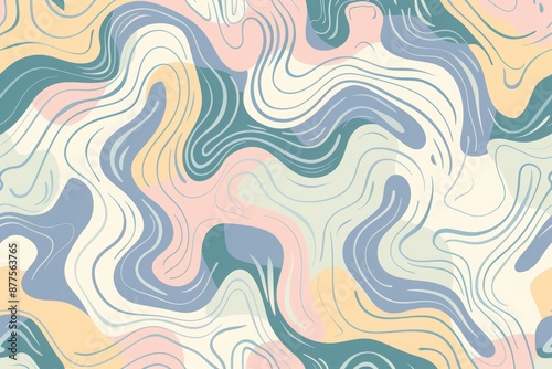 A soothing abstract pattern with pastel colors 