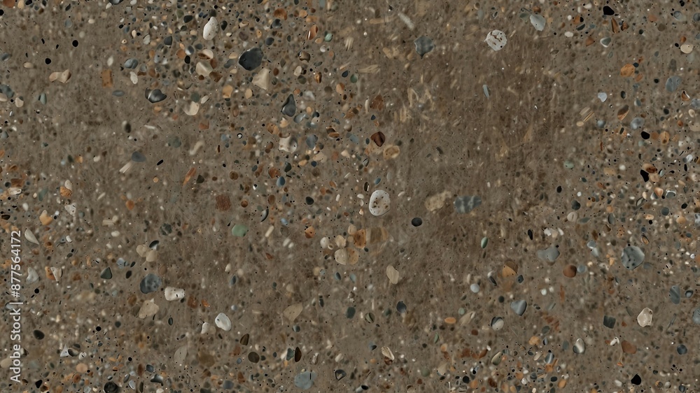Close-Up of Exposed Aggregate Concrete Surface with Mixed Stones and Textured Finish Close-Up of Exposed Aggregate Concrete Surface with Mixed Stones and Textured Finish