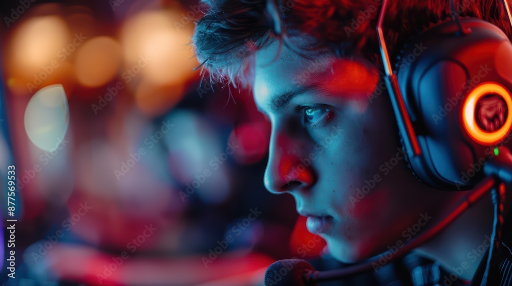 An action shot of an esports player mid-game An action shot of an esports player mid-game
