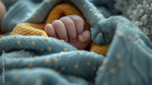 The newborn baby hand photo