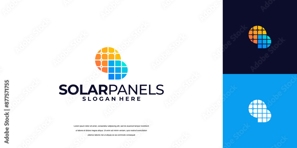 Solar logo design with initial letter D Solar logo design with initial letter D