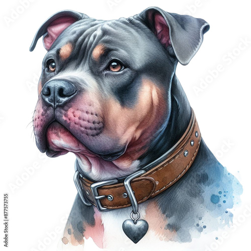 PitLove Watercolor Portrait Collar
