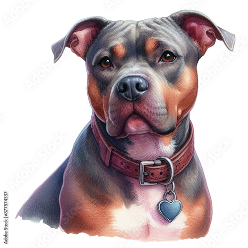 PitLove Watercolor Portrait Collar