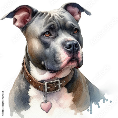 PitLove Watercolor Portrait Collar