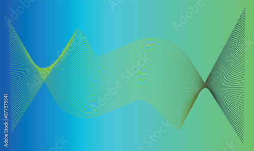 Vector Abstract glowing business conference design template with gradient color lines. Minimal flyer layout. Vector Wave lines geometric template. Trendy gradient background.