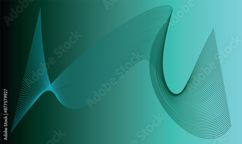Vector Abstract glowing business conference design template with gradient color lines. Minimal flyer layout. Vector Wave lines geometric template. Trendy gradient background.