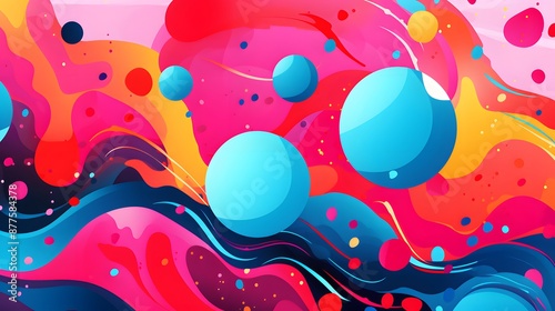 Vibrant Abstract Liquid Art Background Wallpaper