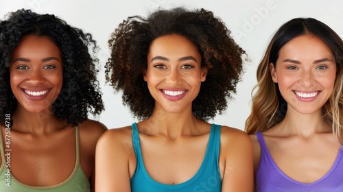 The smiling diverse women photo