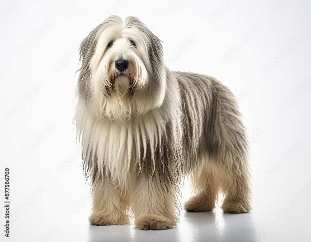 Old English Sheepdog on a white background Old English Sheepdog on a white background