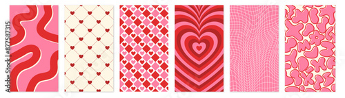 hearts groovy pink red backgrounds social media