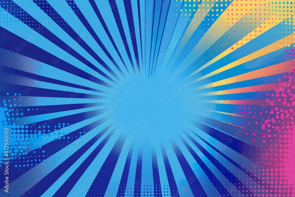 Fototapeta premium Abstract background with rays. Backdrop with comics rays.