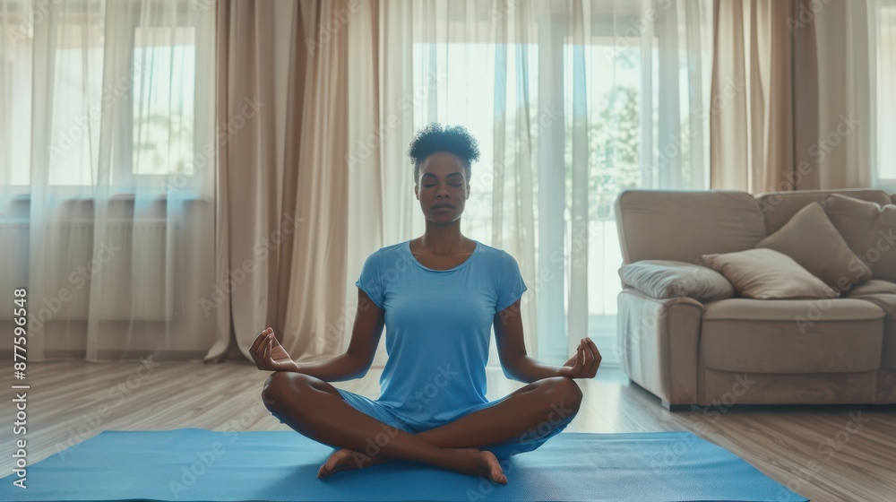 The woman in meditation pose