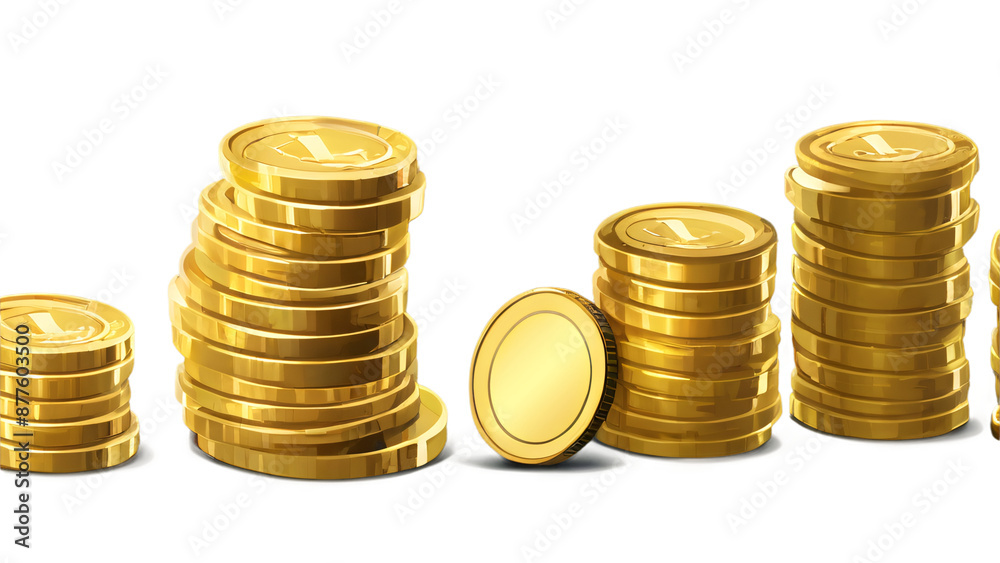 coins isolated on white background coins isolated on white background