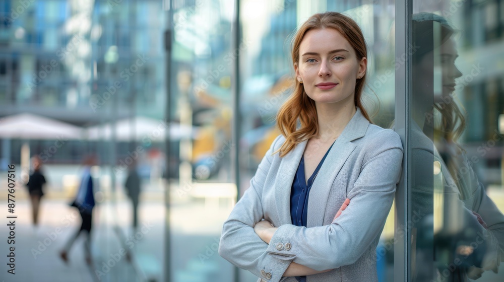 The confident businesswoman outdoors The confident businesswoman outdoors