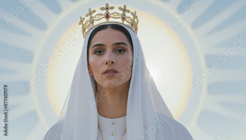 Naklejka The Kaleidoscopic Phenomenon of the Sun Whirling at Fatima: A Hypnotic Catholic Miracle of 1917