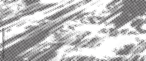 Foto Spotted black and white grunge vector line background