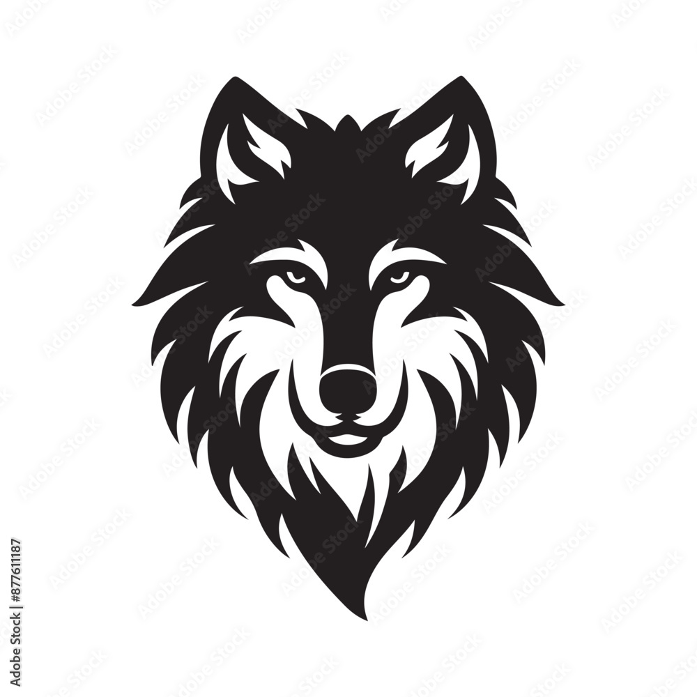 Wolf silhouette vector illustration Wolf silhouette vector illustration