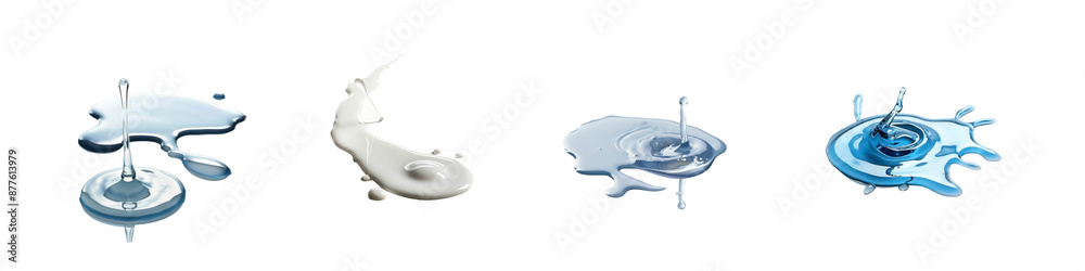 spill water drop on the floor isolated on transparent background spill water drop on the floor isolated on transparent background