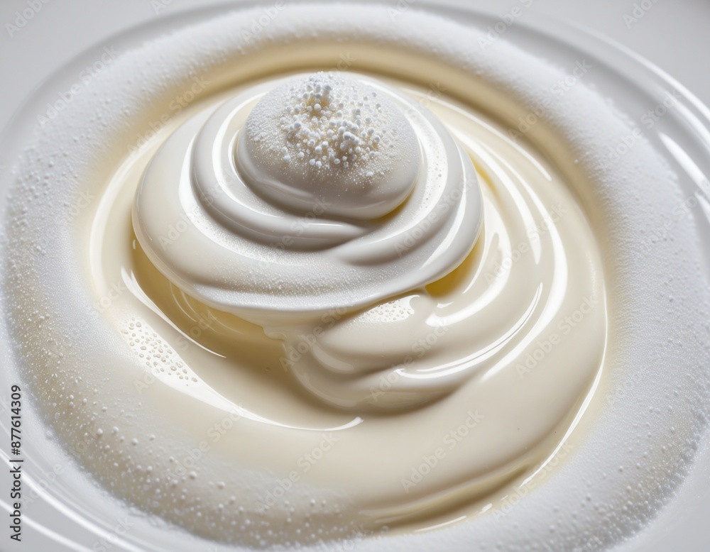 Creamy White Yogurt Swirl with a Fresh and Creamy Texture Creamy White Yogurt Swirl with a Fresh and Creamy Texture