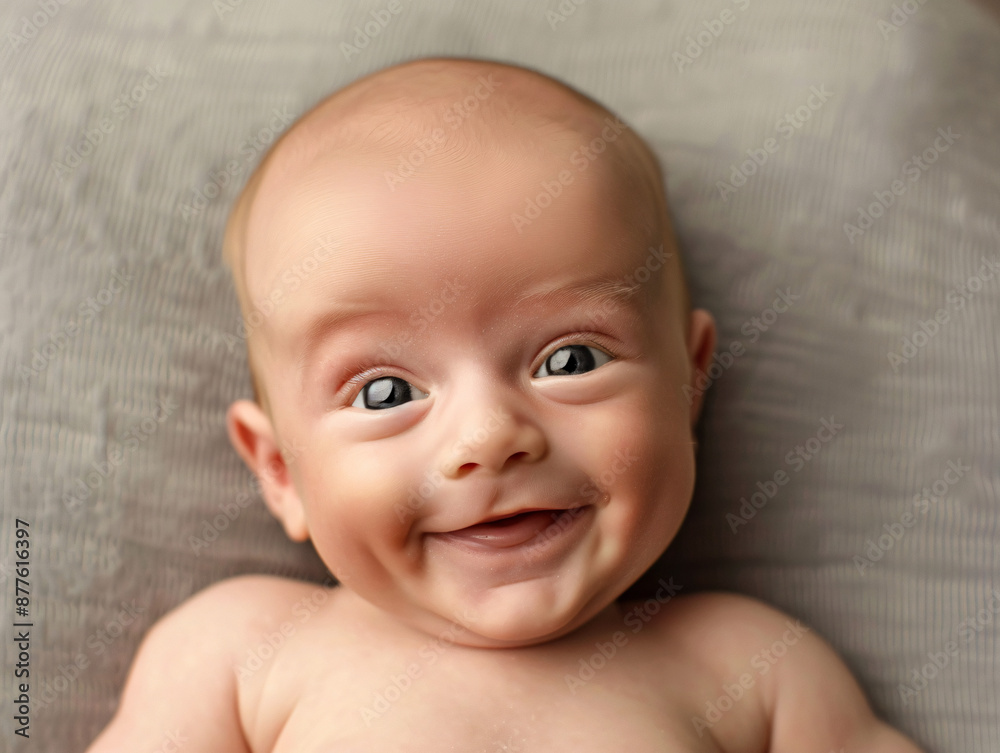 Portrait of a laughing Caucasian baby boy. Portrait of a laughing Caucasian baby boy.