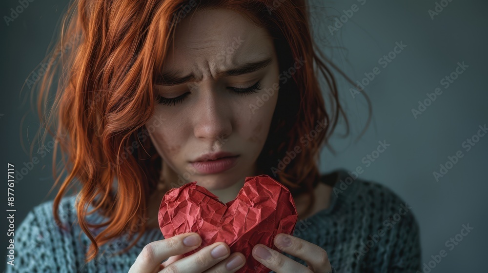 The Girl Holding Crumpled Heart The Girl Holding Crumpled Heart