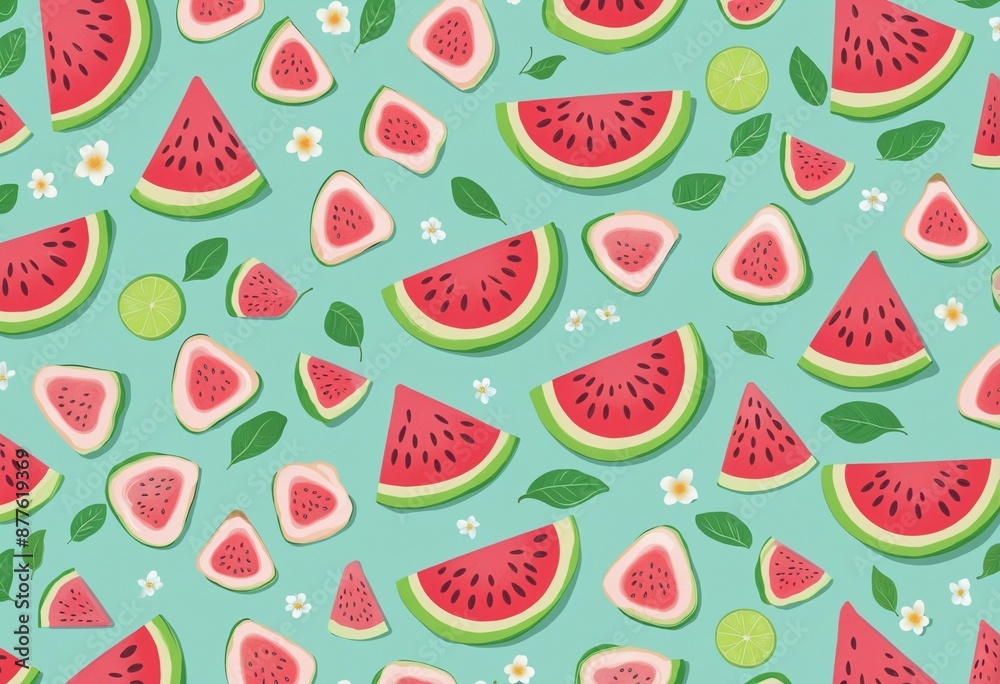 Tropical Watermelon Treats: A Playful and Vibrant Dessert Design Tropical Watermelon Treats: A Playful and Vibrant Dessert Design