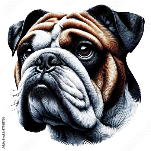 A portrait of a Bulldog  photo