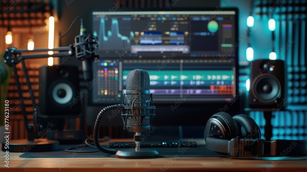 The podcast recording studio The podcast recording studio