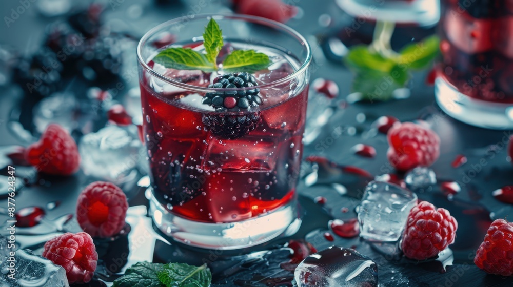 The Glass of Refreshing Berries The Glass of Refreshing Berries