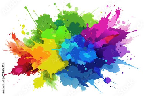 Colorful Artistic Watercolor Splash Design
