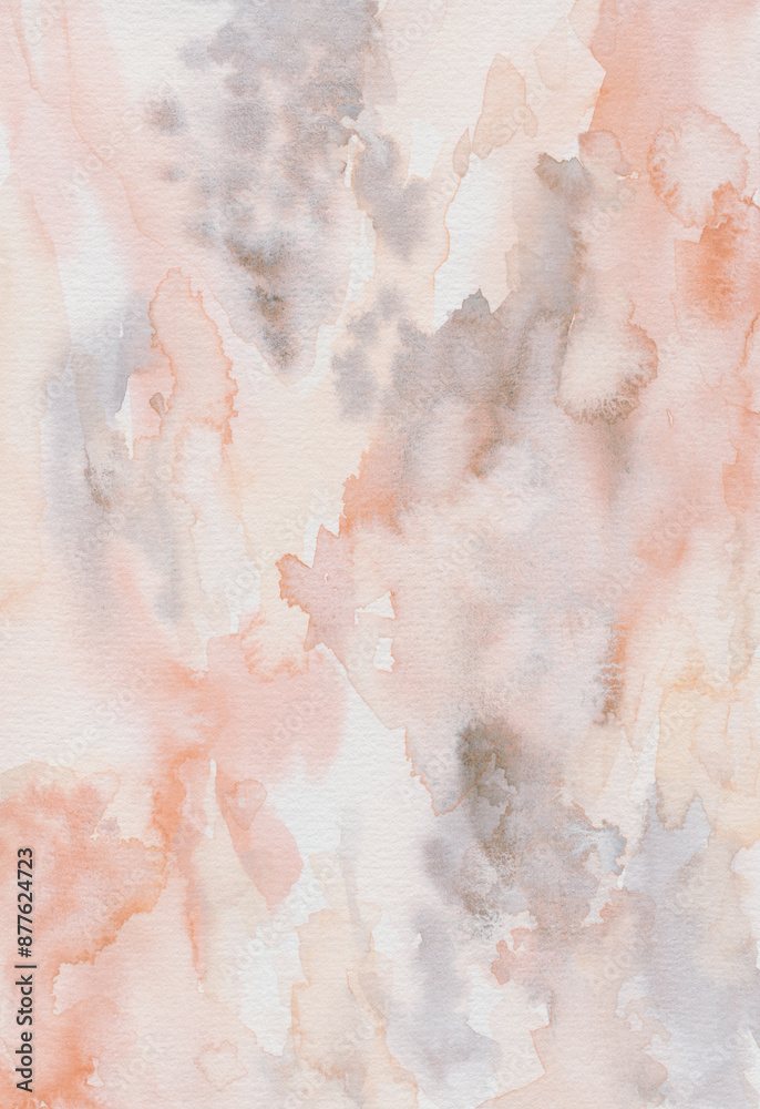 Fototapeta premium Abstract artist-made artwork. Watercolor on paper. Versatile hand painted artistic image for creative design projects: posters, banners, cards, magazines, prints, wallpapers. Contemporary art.