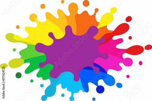 Colorful Artistic Watercolor Splash Design
