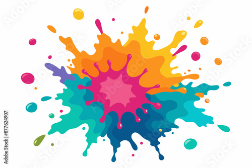 Colorful Artistic Watercolor Splash Design
