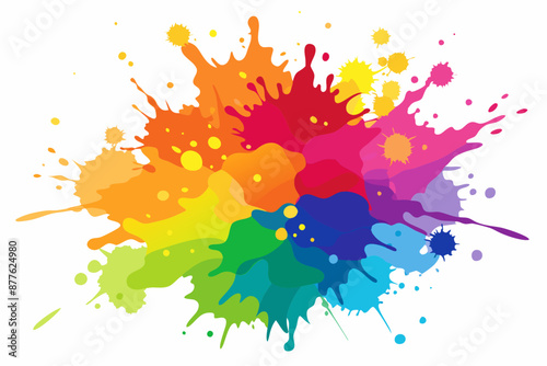 Colorful Artistic Watercolor Splash Design
