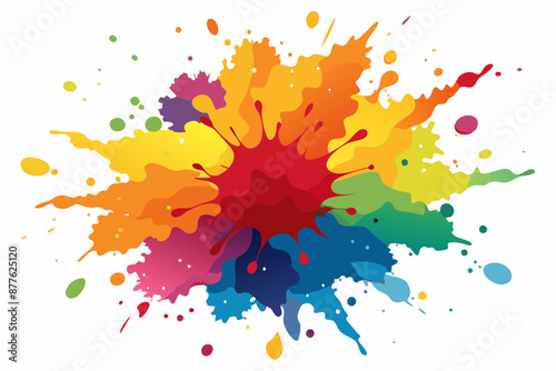 Colorful Artistic Watercolor Splash Design
