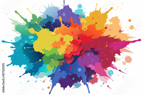 Colorful Artistic Watercolor Splash Design
