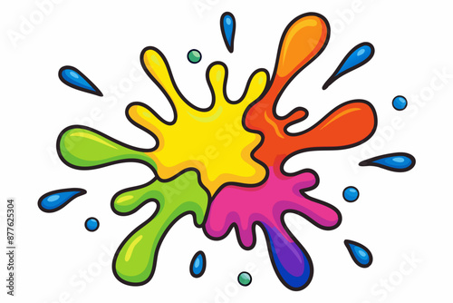 Colorful Artistic Watercolor Splash Design
