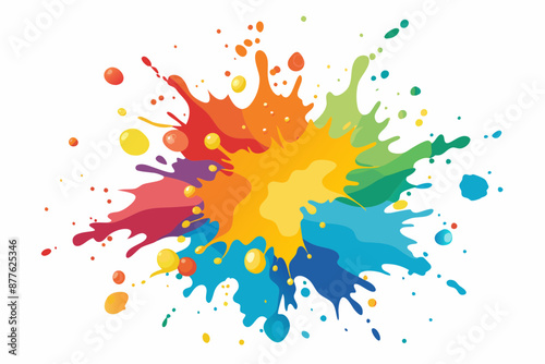 Colorful Artistic Watercolor Splash Design
