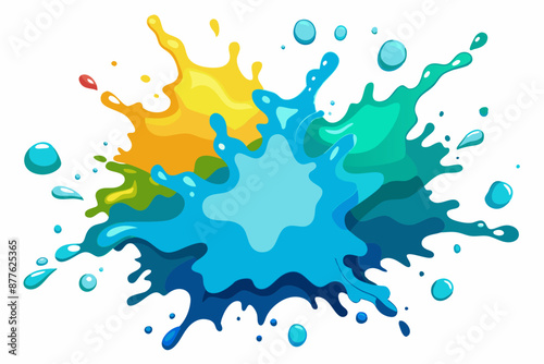 Colorful Artistic Watercolor Splash Design

