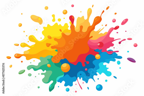Colorful Artistic Watercolor Splash Design
