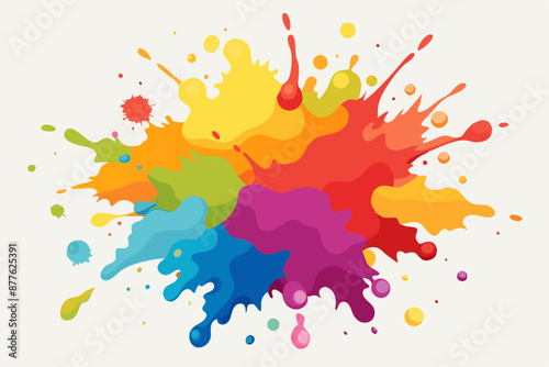 Colorful Artistic Watercolor Splash Design
