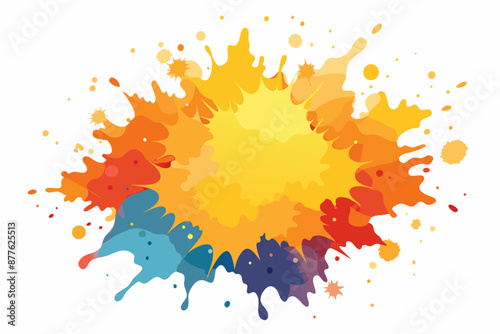 Colorful Artistic Watercolor Splash Design
