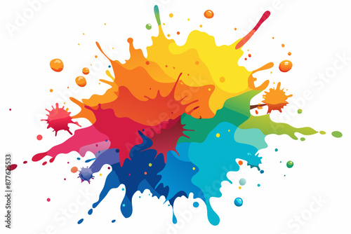 Colorful Artistic Watercolor Splash Design
