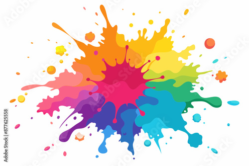 Colorful Artistic Watercolor Splash Design
