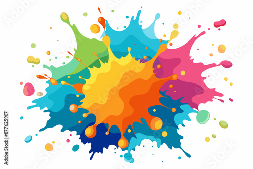 Colorful Artistic Watercolor Splash Design

