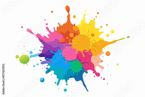 Colorful Artistic Watercolor Splash Design
