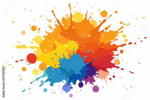Colorful Artistic Watercolor Splash Design
