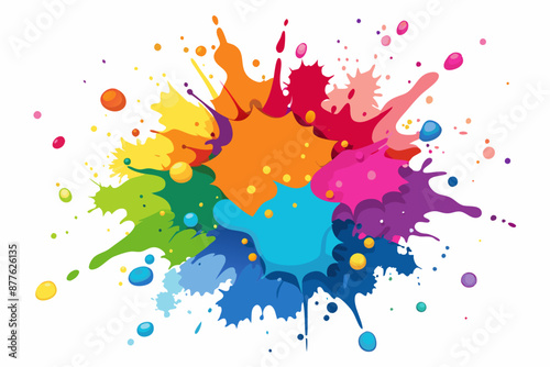 Colorful Artistic Watercolor Splash Design
