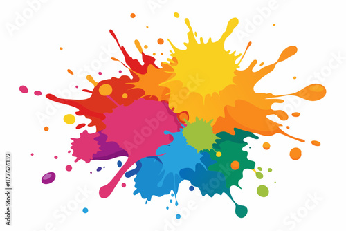 Colorful Artistic Watercolor Splash Design
